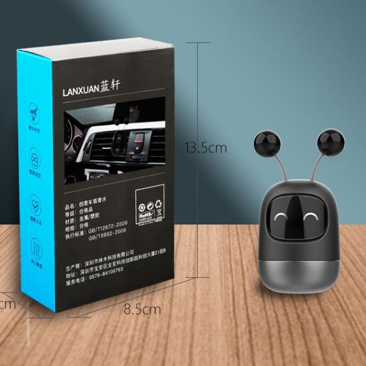 Nước hoa xe hơi cao cấp hình robot kẹp cửa gió điều hòa