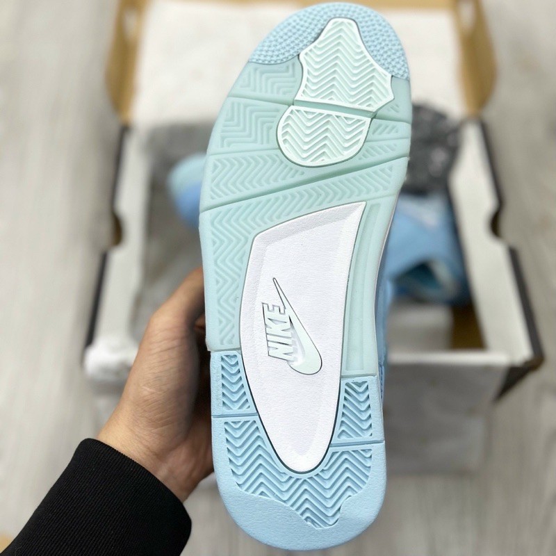 jordan4 offwhite xanh biển hàng 1:1 chất lượng ( full phụ kiện + freeship )