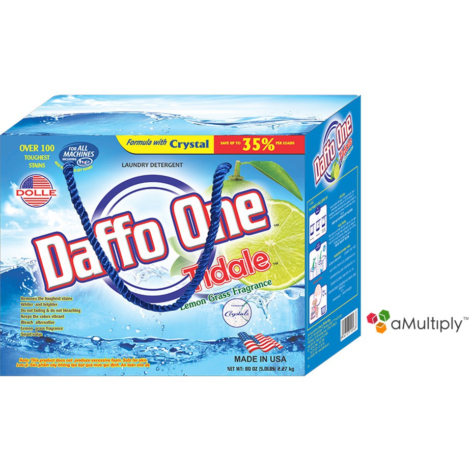 Bột giặt TIDALE hương cỏ chanh🍁DAFFO ONE – HOA KỲ🍁 2270g HÀNG NHẬP KHẨU CAO CẤP-Vết bẩn tránh xa khi gặp Daffo One