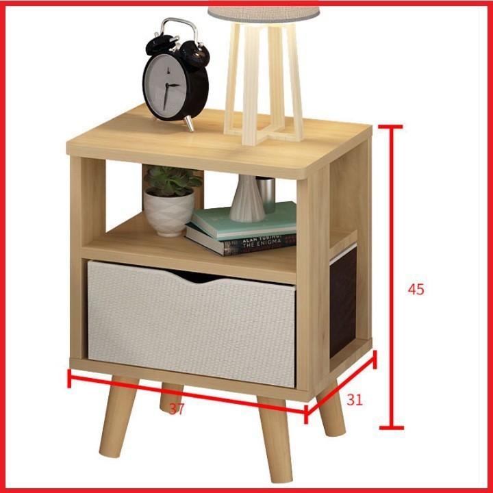 Bàn/táp đầu giường 4 chân bắc âu 1 ngăn kéo | BigBuy360 - bigbuy360.vn