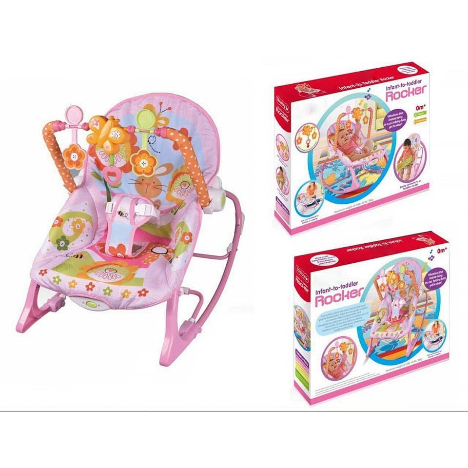 Ghế rung tự động bập bênh phát nhạc Rocker cao cấp cho bé yêu