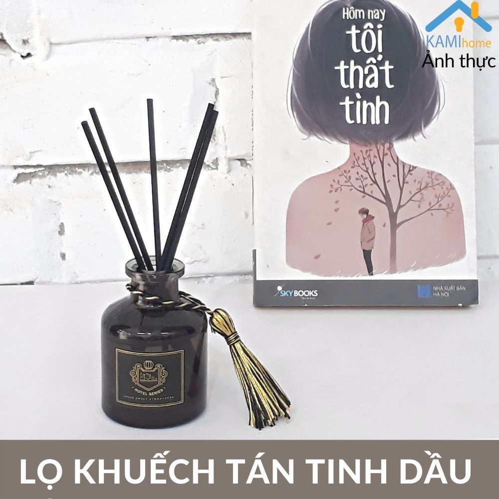 Tinh dầu thơm phòng khách sạn và spa chuyên dùng que gỗ khuếch tán Chai thủy tinh 50ml mã 25012