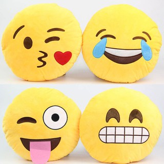 The backrest pillow with cute expression design is interesting