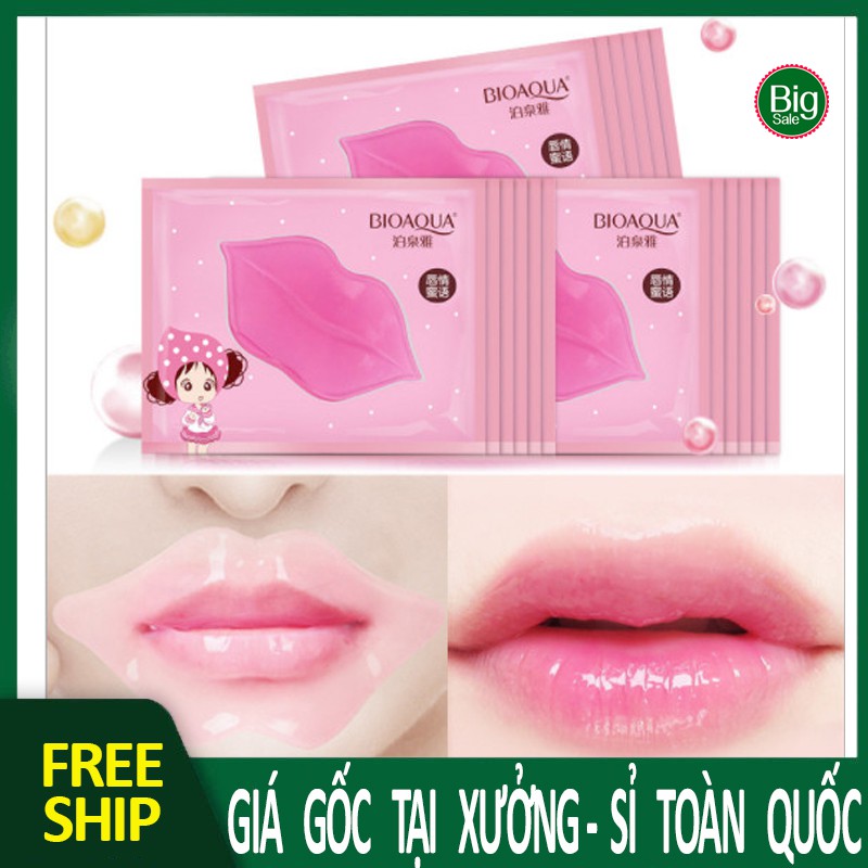 Mặt nạ dưỡng môi collagen BIOAQUA 𝑭𝑹𝑬𝑬𝑺𝑯𝑰𝑷 giảm thâm, làm mềm, dưỡng ẩm môi BIG SALE MART A5