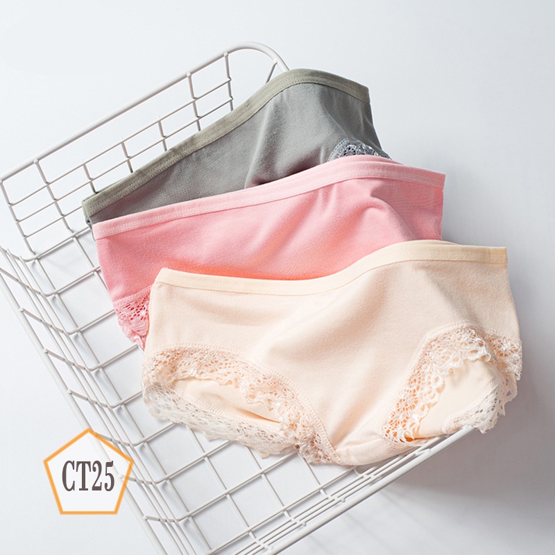 Quần lót nữ bigsize cỡ lớn cotton lụa sữa XL, XXL cho 60kg đến 80kg CT25