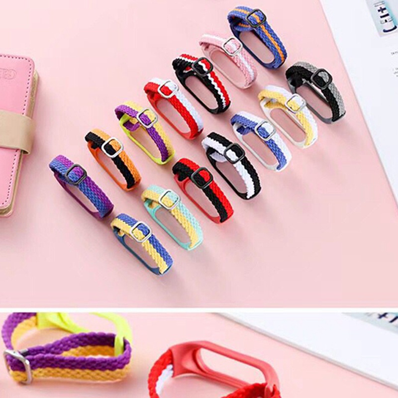 Dây Đeo Thay Thế Chất Liệu Nylon Thiết Kế Nhiều Lỗ Cho Xiaomi Mi Band 6 5 4 3