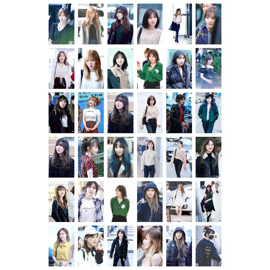 Lomo card 216 ảnh thành viên Red Velvet - Wendy Airport Fashion (có lẻ 6 set)