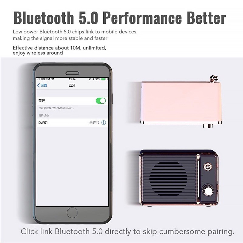 Loa bluetooth mini DW01,bluetooth 5.0 phiên bản 2020,hifi