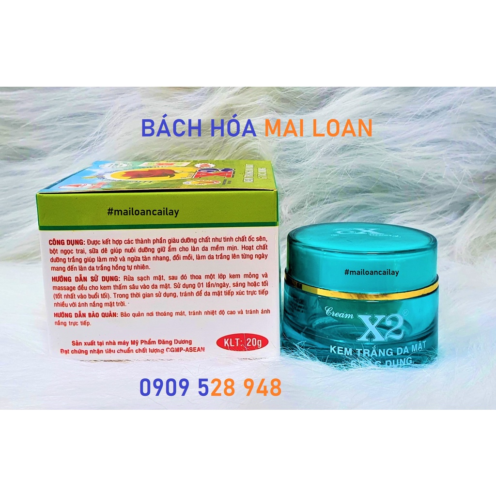 Kem X2 trắng da mặt 6 tác dụng 20g