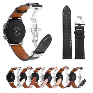 SAMSUNG Dây đeo đồng hồ bằng da bò 20mm 22mm 46mm/42mm/active 2/Gear S3