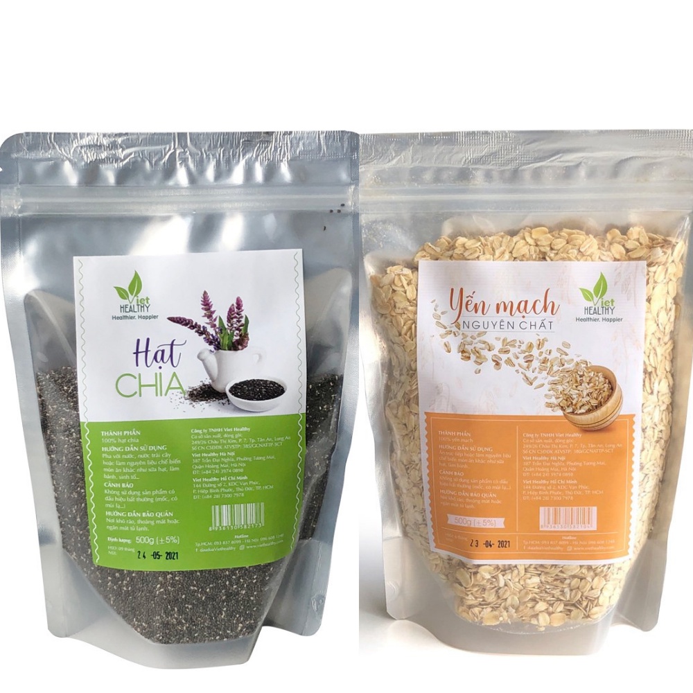 Combo Hạt  Chia + Yến Mạch 500g Viethealthy