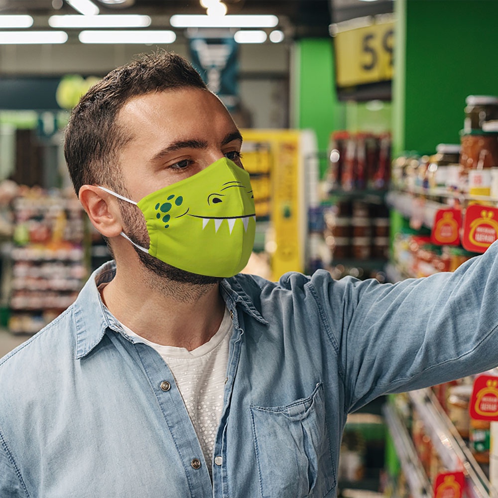 Khẩu trang vui nhộn đáng yêu hoạt hình trẻ em cho bé thú cưng Hình Vẽ DRAWN CARTWELL chất liệu vải mềm kháng khuẩn dày 2