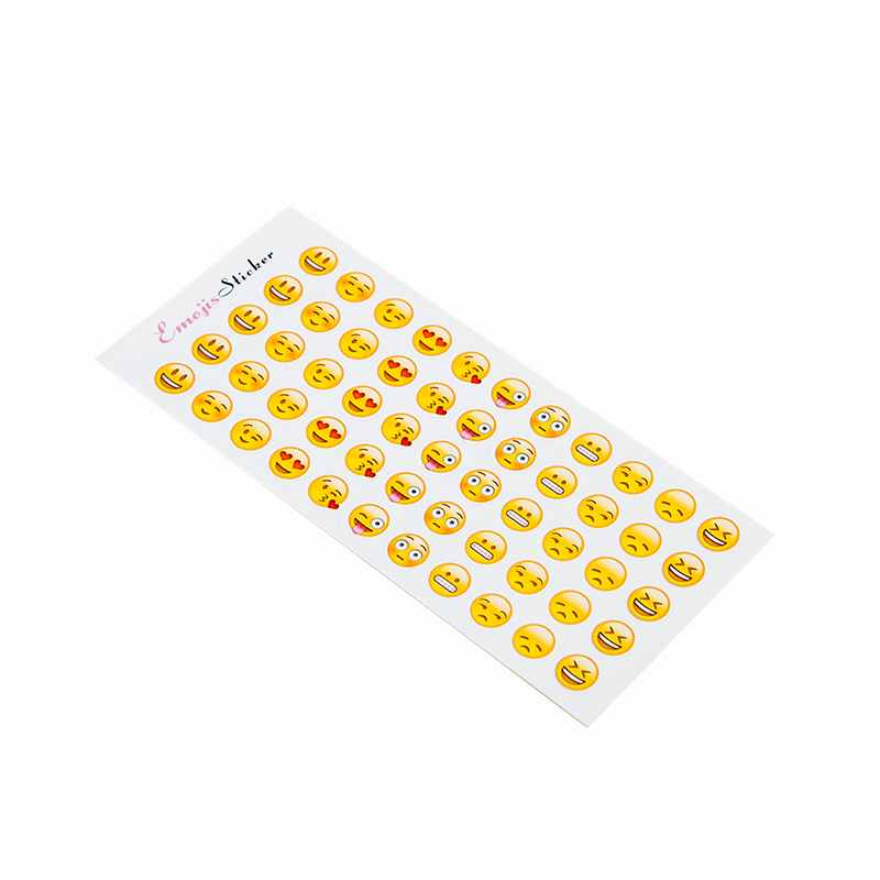 Set 12 miếng dán hình emoji tự trang trí nhật ký