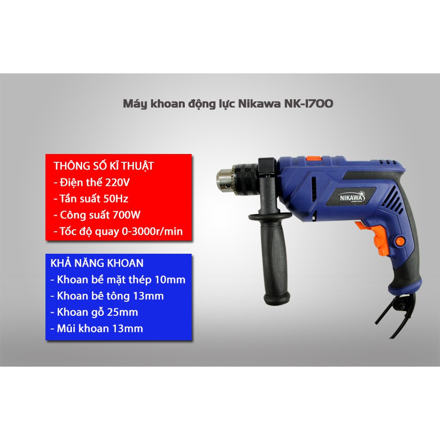 Khoan động lực Nikawa NK-I700
