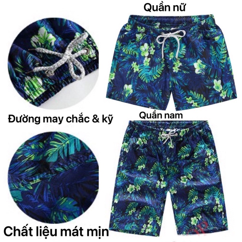 Quần đi biển nam nữ, mặc cặp hoặc nhóm