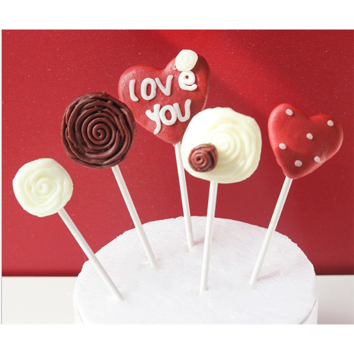 Set que SLC I love you tim đỏ hoa vàng (set)