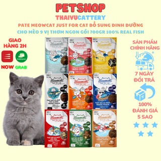 Pate Meowcat Just For Cat bổ sung dinh dưỡng cho mèo với 9 vị thơm ngon