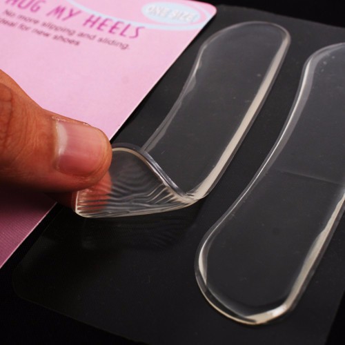 Combo 4 lót giày silicon chống đau gót chân (hồng) -2 gói