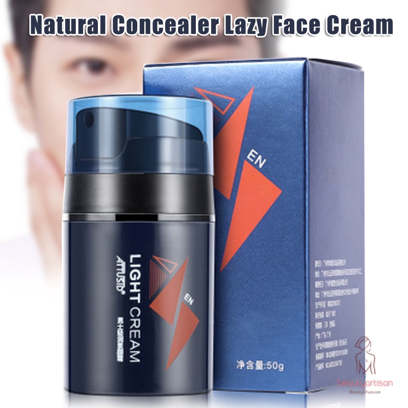 Men Brighten Base BB Cream Foundation Cream Cushion Makeup Cream 50g