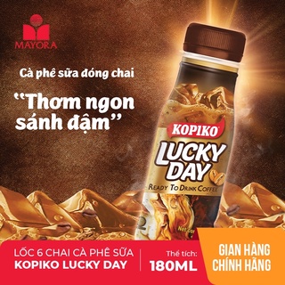 CÀ PHÊ SỮA KOPIKO LUCKY DAY- LỐC 6 CHAI
