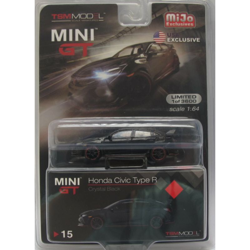 xe Mini GT 1:64 - Honda Civic Type R màu đen , hàng hiếm