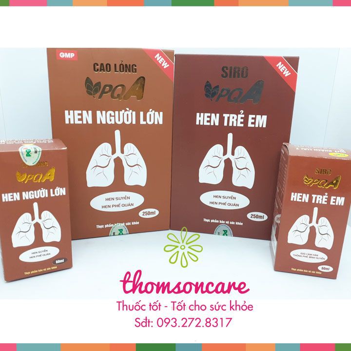 Siro PQA - hỗ trợ giảm hen cho bé