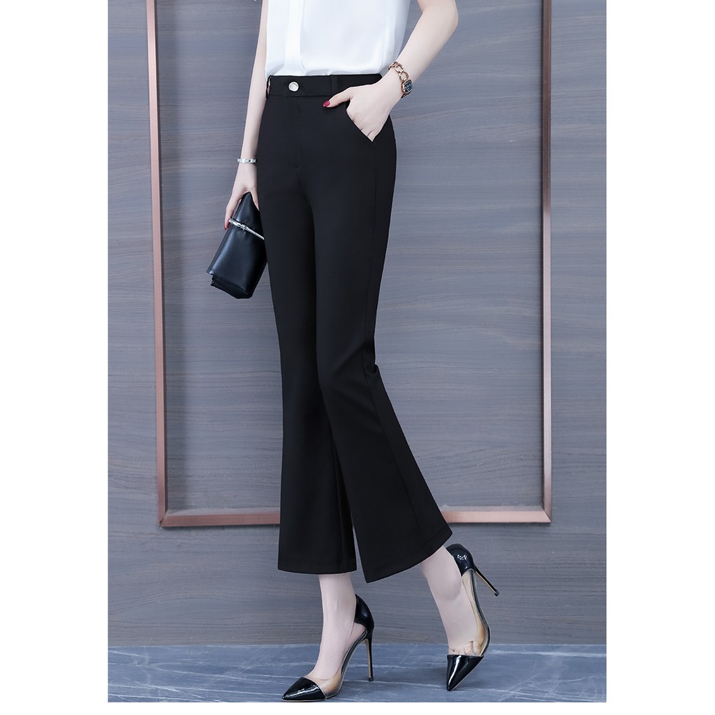 QUẦN ÂU ỐNG LOE KINA DÀI 84CM VẢI TUYẾT MƯA, có Bigsize 85KG