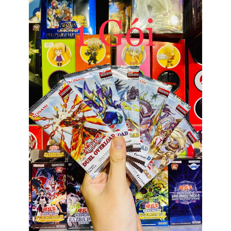 [ Dưa Hấu Yugioh ] Túi thẻ bài thật Duel Overload Pack DUOV - 5 lá bài mỗi Pack - Nhập khẩu từ Hoa Kỳ USA