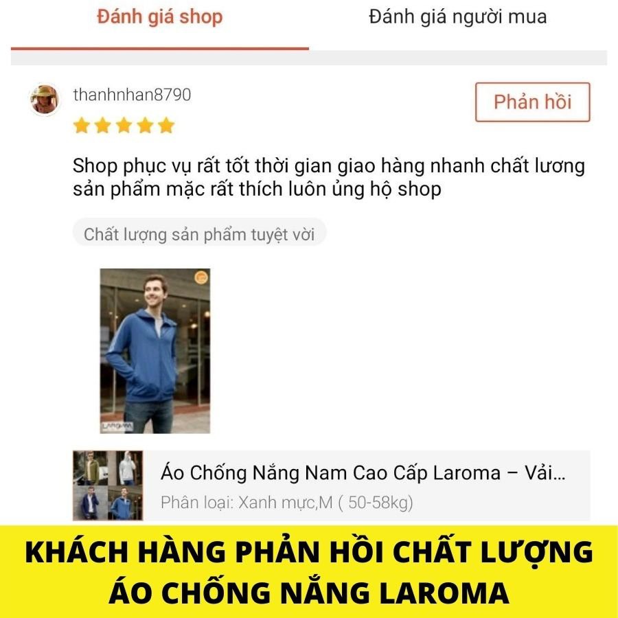 Áo chống nắng nam Laroma UPF50+ | Làm mát | Kháng khuẩn | Khử mùi