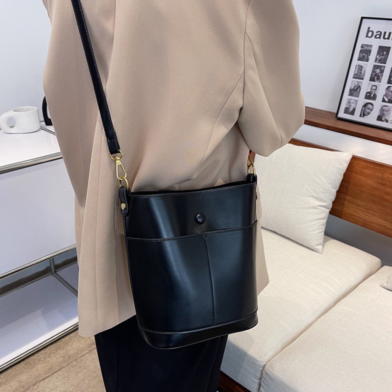 Túi Đeo Vai Màu Trơn Cỡ Lớn Có Thể Điều Chỉnh Dây Đeo Thời Trang Cho Nữ