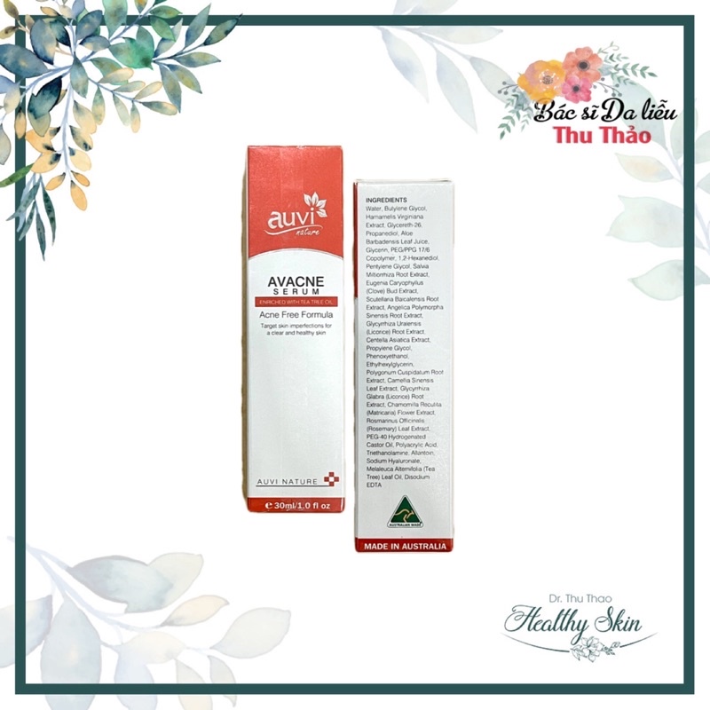 SERUM HỖ TRỢ GIẢM MỤN GIẢM NHỜN AUVI AVACNE