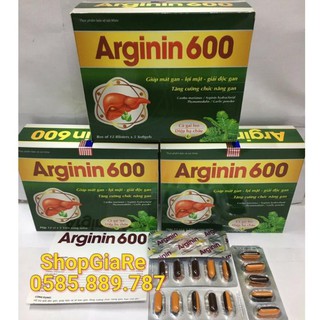 Arginin 600 mát gan, lợi mật, giải độc gan, tăng cường chức năng gan