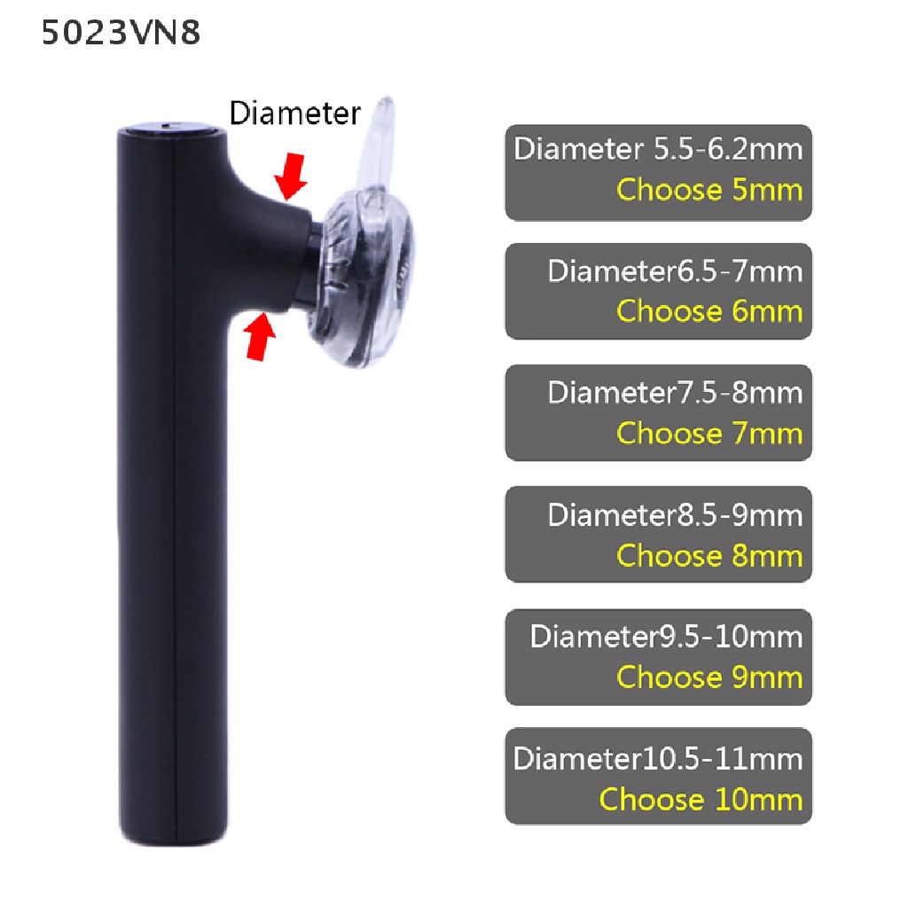 Set Tai Nghe bluetooth Trong Suốt 5023VN8 5 / 6 / 7 / 8 / 9 / 10mm