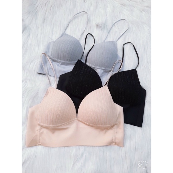 Áo 2 dây croptop có đệm chất su kim tuyến lấp lánh sexy