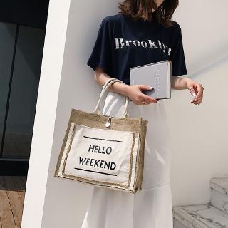 Túi vải bố Hello Weekend xách tay