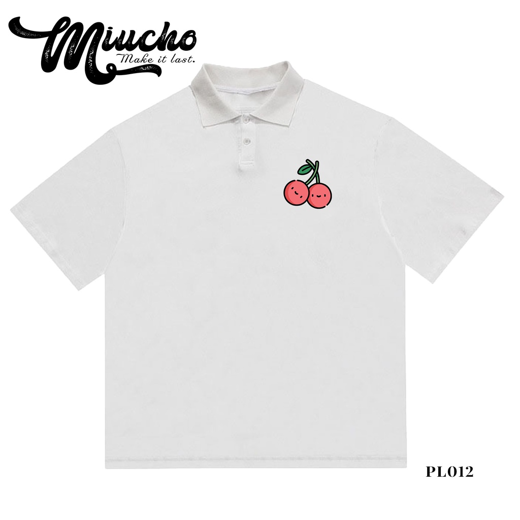 Áo polo nữ form rộng, áo thun polo nữ có cổ đẹp chất cotton form unisex PL012 Miucho in hoạ tiết