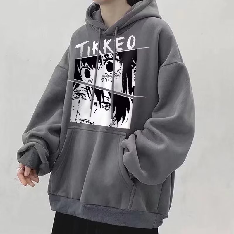 Áo Hoodie Dáng Rộng Phong Cách Hàn Quốc Thời Trang Thu Đông Cho Nam Size M-5xl