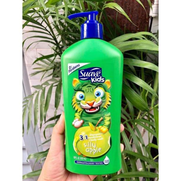 SỮA TẮM GỘI XẢ SUAVE KIDS CHO BÉ 532ML MỸ