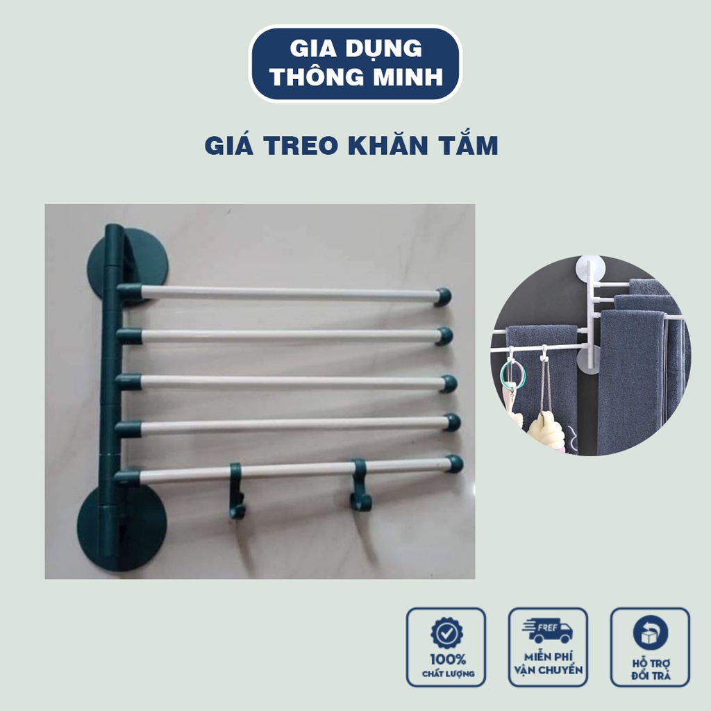 [Cao Cấp] Giá treo khăn tắm dọc có 3 thanh siêu chắc, siêu bền