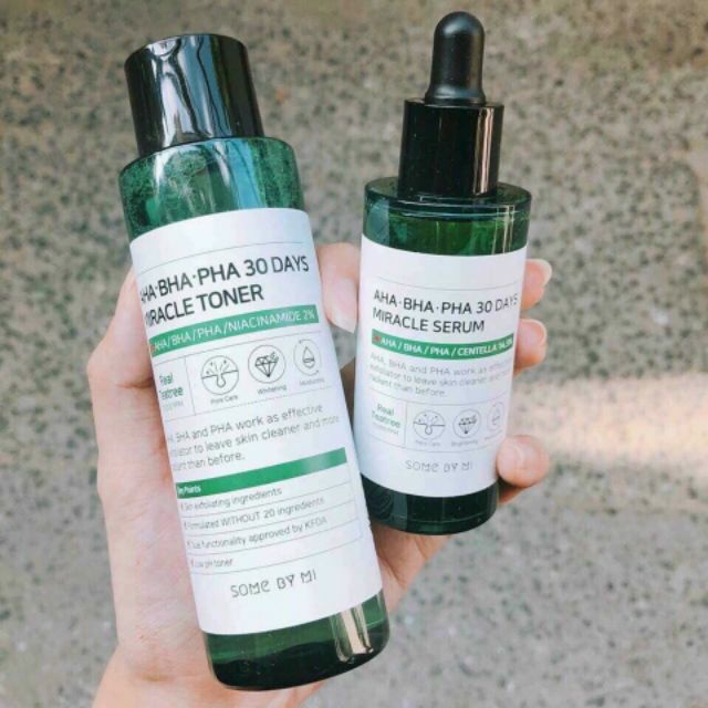 AHA BHA PHA 30 DAYS miracle toner và AHA BHA PHA 30 DAYS  miracle serum