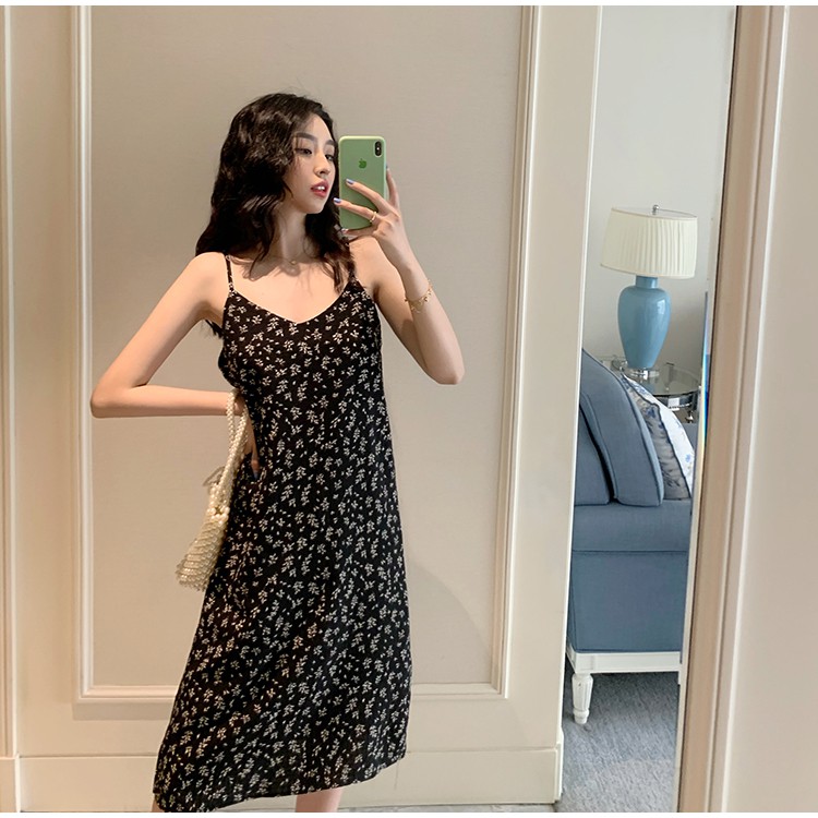 Váy hoa nhí vintage đi biển siêu xinh