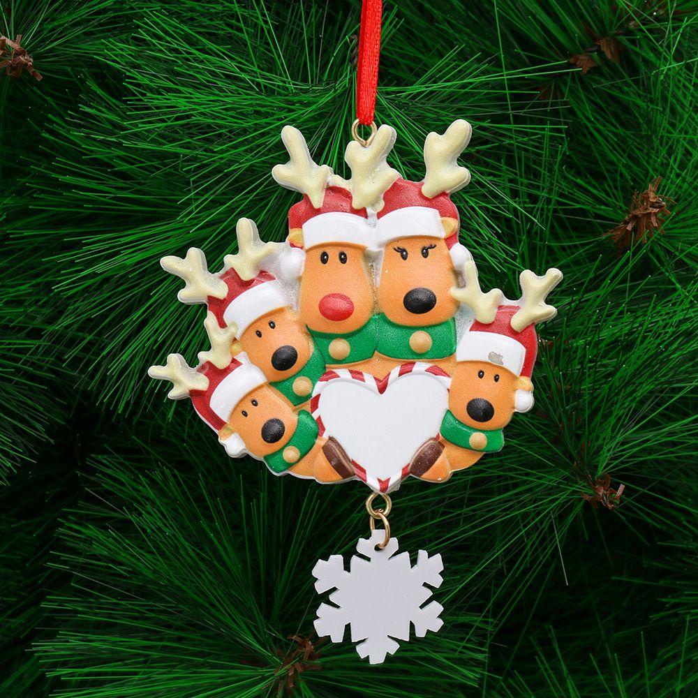 Bộ 2-6 Người Trang Trí Cây Thông Giáng Sinh Bằng Nhựa Resin Hình Bông Tuyết