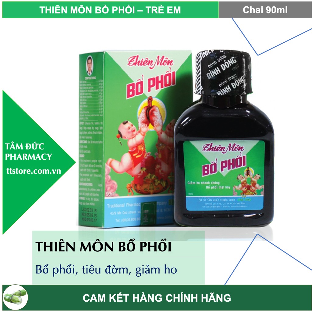 THIÊN MÔN BỔ PHỔI BÌNH ĐÔNG [Chai 90ml - 280ml] - Bổ phế, giảm ho