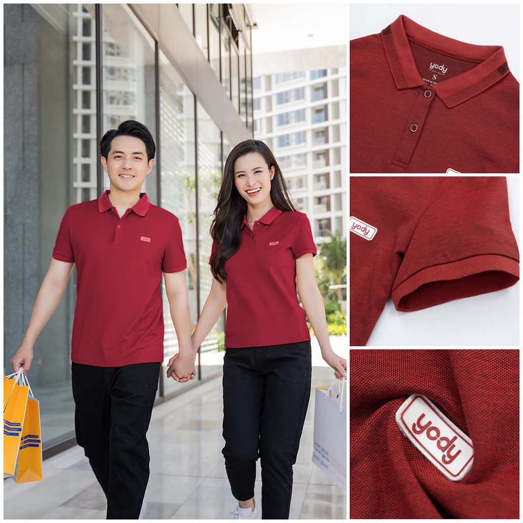 Áo đôi tình nhân combo 2 áo polo mắt chim thương hiệu YODY APM3299 và APN3340