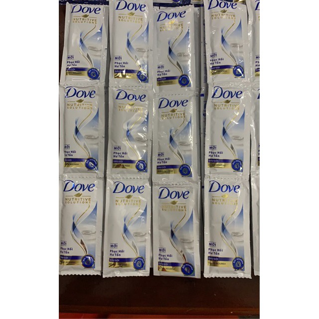 Dây 12 Gói Dầu Gội-Xả Dove 6g Phục Hồi Hư Tổn date mới