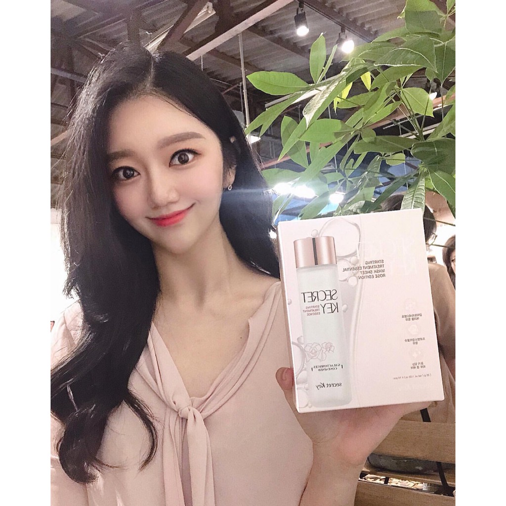 Mặt nạ "nước thần" dưỡng ẩm làm sáng da Secret Key Starting Treatment Essential Mask Sheet - Rose Edition 30g