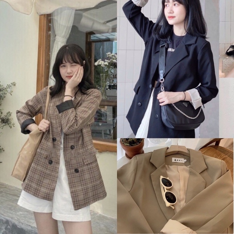 [ Mã giảm giá SHOP 2022 giảm tối đa 10k]Áo blazer nữ áo vest Maika khoác ngoài kiểu dáng Hàn Quốc 2 lớp siêu đẹp | BigBuy360 - bigbuy360.vn