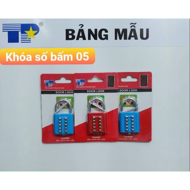 ổ khóa số bấm hiệu TP nhiều màu cực xinh dùng để khóa tủ đồ, vali, cửa,... giá cực rẻ