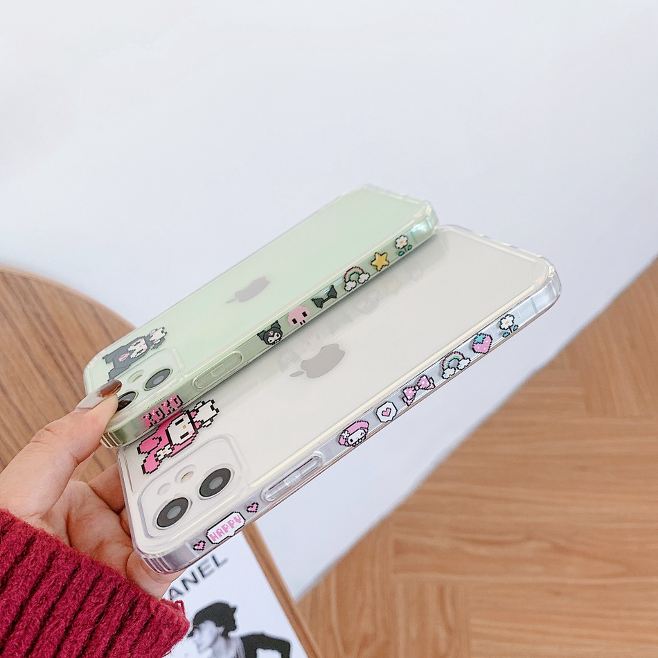 Ốp Điện Thoại Mềm Màu Trong Suốt Cho Iphone 11 12 Pro 12pro Max 12mini 7 8 Plus X Xs Max Xr