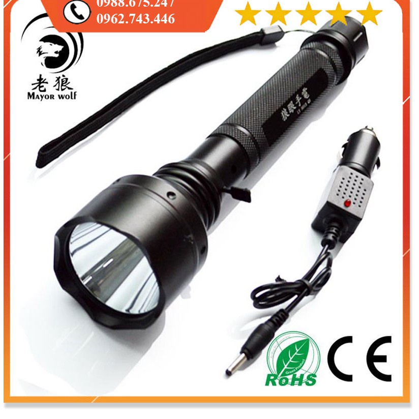 Đèn Pin Siêu Sáng Police LYS015, Chiếu Xa 600m, Chống Nước, Pin Cực Bền + Tặng Sạc